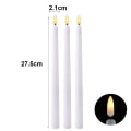 Miniatyrbillede 2 af 10: 6 stk Lange LED-lys Flammeløse stearinlys SORT- Perfet Black
