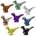 Miniatyrbilde 1 av 5: Jurassic dinosaur byggeklosser deler baby dinosaur Tyrannosaurus Rex velociraptor leker for barn - perfekt 8pcs