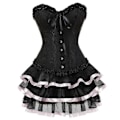 Pikkukuva 2 / 4: Seksikäs Korsettimekko Naisille Pluskokoinen Kostyymi Yläosa Burleske Korsetti ja Minimekkosetti Tutu Corselet-Perfet only Corset 4XL