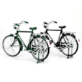 Miniatyrbilde 3 av 5: 1:10 Legering Klassisk Retro Sykkel Modell Ornament-Perfekt Green Man Style