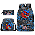 Miniatyrbilde 2 av 6: Poppy Play Time High School Ryggsekk Flower F2 - Perfet Three piece set