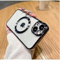 Miniatyrbild 1 av 5: Genomskinligt magnetiskt telefonfodral för iPhone 14 13 12 11 Mini Pro Max Plus med MagSafe-Perfekt Black iPhone 11 Pro Max