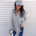 Miniatyrbillede 1 af 6: ode løs V-halsstrop i almindelig T-shirt - Perfet grey M