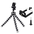Miniatyrbild 1 av 8: Flexibelt kamerastativ för stativ - Stativ för mobil / GoPro (16 cm) - Perfet black