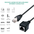 Miniatyrbilde 2 av 5: Ethernet-forlenger Rj45 hann til hun skrue nettverksforlengelseskabel 30 cm 2 stk (santanxing)-Perfet 1M