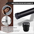 Miniatyrbilde 4 av 5: Dørstoppere, 15 cm lang dørstopper, veggmontering, kraftig solid svart dørstopper børstet rustfritt stål med myke gummistøtfangertupper - Perfekt black 5 Inch*2