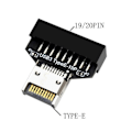 Miniatyrbild 2 av 5: USB3.2 Typ-E 20Pin till USB 19P Chassi Front USB Typ A Typ C Förlängningsadapter för Stationär Dator Moderkort - Perfet