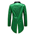 Miniatyrbilde 3 av 5: Sliktaa Herre Paljett Svalehalefrakk Jakke Fest Show Tux Kjole Frakk - Perfekt Green 2XL