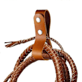 Miniatyrbillede 2 af 5: 1 stk. PU Læder Læderpisk Hylster Håndlavet Bullwhip Pisk Løkke Nyt Bælte Piske Holder Cowboy-Perfekt brown