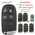 Pikkukuva 2 / 5: Älykäs kaukosäädinavaimen 433MHz 4A Avaimeton Jeep Renegade Compass C-CUV Trailhawk SIP22 M3N-40821302 68250335AB-Perfet 4 Buttons Start
