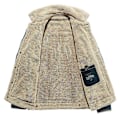 Miniatyrbilde 3 av 4: Høsten og vinteren denimjakke for menn, smal passform, fleecefôr, casual jakke, revers, tykk og varm yttertøy - Perfekt Blue M