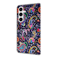 Miniatyrbillede 5 af 5: Kompatibel med Samsung Galaxy S25 Wallet Case Mønsterprint Støtte Læder Flip Telefon Cover - Floral Butterfl-Perfet Ethnic Vine