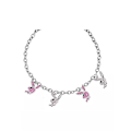 Miniatyrbilde 2 av 3: Halskjede i rustfritt stål Rhinestone Playboy Rabbit Pendant Punk Chain Choker for kvinner - Perfet silver