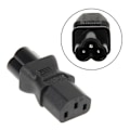 Miniatyrbillede 2 af 5: IEC 320 C13 Hun til C6 Han 3-benet Kløverblad Stik Konverter AC Strømadapter - Perfet