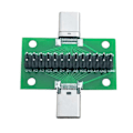 Pikkukuva 1 / 5: Uros-naaras Type C -testi PCB-levy, yleiskäyttöinen levy USB 3.1 -portilla 20,6 x 36,2 mm, testilevy P-Perfetillä