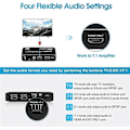 Miniatyrbillede 4 af 5: 2x1 HDMI Switcher eARC Audio Extractor med ARC Optisk Toslink HDMI 2.0 Switcher 4K 60Hz HDMI Switcher Fjernbetjening til Apple TV PS4 - Perfet EU PLUG