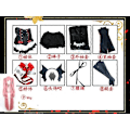 Pikkukuva 1 / 5: Seraph Of The End Owari No Seraph Krul Tepes Cosplay-asu Uniformi Peruukki Cosplay Anime Noita Vampyyri Halloween-asu Naisille-Perfet full set 1 with Wigs XL