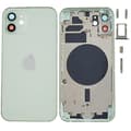Kompatibel med iPhone 12 6.1 tommer Bagside Batteri Hus Cover+Mellem Plade Ramme+Side Knapper Udskiftning - Perfekt Style B