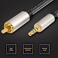 Miniatyrbillede 3 af 4: 3,5 mm Digital Audio Koaksialkabel HD RCA Lotus Hoved Konverteringskabel til Stereo Receiver Højttaler Projektor - Perfekt 1.5m