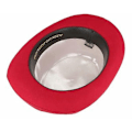 Miniatyrbilde 4 av 5: Medium Crown Rød Flosshatt Unisex Hatt Steampunk Hatt Sylinder Ullfilt Topp-Perfekt Red