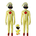 Miniatyrbillede 1 af 5: Poppy Playtime 3 Smiling Critters Rolleleg Bodysuit DogDay Catnap Halloween Kostume Voksen Kostume - Perfekt Kickin Chicken 180