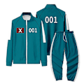 Miniatyrbillede 2 af 5: Squid Game Kostume, Squid Game Sportswear, Koreansk Folkespils Kostume Sæt til Fans, Cosplay og Temabegivenheder, 456 Voksen Squid Game Kostume - Perfekt B L