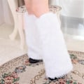 Miniatyrbilde 4 av 4: Fuzzy Leg Warmers for Kvinner og Jenter - Vintervarme Bootskaft Deksel - Julerolle Spill Tilbehør Sett - Perfekt White