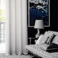 Miniatyrbillede 2 af 4: Luksuriøse termisk isolerede gardiner, tykke, solide, effektive mørklægningsgardiner - Perfekt White W 59x H 71 150cm*180cm