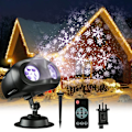 Miniatyrbild 1 av 5: Jul Snöflinga Projektor Ljus Utomhus, Jul Snöfall LED Belysning Projektor med Fjärrkontroll- Perfekt