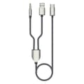 Blue1 Split 2 Typ C Till Usb A 3.5mm Aux Kabel Stereo Hifi Ljud För Bilhögtalare -a