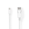 Pikkukuva 2 / 6: Nedis Mini DisplayPort kaapeli | DisplayPort 1.4 | Mini DisplayPort Uros | DisplayPort uros | 48 Gbps | Niklattu | 2.00 m | Pyöreä | PVC | Valkoinen |