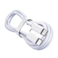 Pikkukuva 2 / 2: Punottu USB-C-kaapeli - 1 m - Valkoinen - iPhone 15 yhteensopiva - Nylon - PD60W