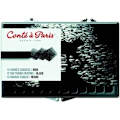 Miniatyrbillede 1 af 3: CONTE Black 2B Sketch Carre Crayon Cap In Plastic Box