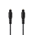 Pikkukuva 1 / 2: Optinen Audiokaapeli | TosLink uros | TosLink uros | 1.00 m | Pyöreä | PVC | Musta | Panta