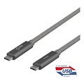 Pikkukuva 1 / 3: DELTACO USB-C SuperSpeed -kaapeli, 1m, USB 3.1 Gen 1, 100W, harmaa