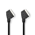 Pikkukuva 2 / 4: Nedis SCART-kaapeli | SCART Uros | SCART Uros | Niklattu | 480p | 2.00 m | Pyöreä | PVC | Musta | Laatikko