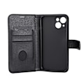 Pikkukuva 5 / 8: RADICOVER Flipcov Anti Radiation RFID 3 card MagS iPhone 15 Black PU Svart