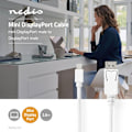 Pikkukuva 4 / 6: Nedis Mini DisplayPort kaapeli | DisplayPort 1.4 | Mini DisplayPort Uros | DisplayPort uros | 48 Gbps | Niklattu | 2.00 m | Pyöreä | PVC | Valkoinen |