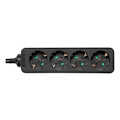 Pikkukuva 1 / 4: DELTACO outlet 4xCEE 7/3 1xCEE 7/7 1,5m black