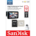 Pikkukuva 1 / 6: SANDISK Muistikortti MicroSDXC 256GB High Endurance adapterilla
