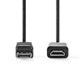 Pikkukuva 3 / 4: Nedis DisplayPort kaapeli | DisplayPort uros | HDMI™ liitin | 1080p | Niklattu | 1.00 m | Pyöreä | PVC | Musta | Label