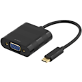 Miniatyrbild 1 av 3: DELTACO USB 3.1 till VGA adapter, USB Typ C - VGA, svart
