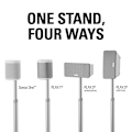 Pikkukuva 4 / 9: SANUS Floor Stand Adjustable One SL Play:1 Play:3 Single White
