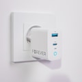 Miniatyrbillede 3 af 6: Forever TC-06-33AC GaN PD QC charger 1x USB-C 1x USB 33W