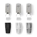 Miniatyrbillede 4 af 7: Nedis RJ45-stik | RJ45 Pass Through | Fast/strenget FTP CAT7 | Lige | Guldplateret | 10 stk. | PVC | Grå / Hvid / Sort | Box