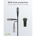 Miniatyrbild 7 av 9: Goobay Lightning till USB-A-textilkabel med metallpluggar 0,5 m elegant och extra robust anslutningskabel för t.ex. Apple iPhone, iPad (Apple MFi cert