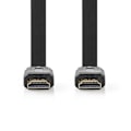 Pikkukuva 3 / 4: Nedis High Speed ​​HDMI ™ Kaapeli Ethernet | HDMI™ liitin | HDMI™ liitin | 4K@30Hz | 10.2 Gbps | 10.0 m | Litteä | PVC | Musta | Label