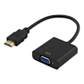 Pikkukuva 1 / 7: DELTACO HDMI - VGA-sovitin, 19-pin uros - 15-pin+3,5mm, 0,2m, musta