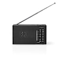 Miniatyrbillede 2 af 11: Nedis FM-radio | Bærbart design | AM / FM | Batteri | Analog | 1.5 W | Sort hvid skærm | Hovedtelefonudgang | IP20 | Sort
