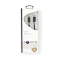 Pikkukuva 4 / 4: Nedis USB kaapeli | USB 3.2 Gen 2 | USB-C™ Uros | USB-C™ Uros | 100 W | 10 Gbps | Kullattu | 1.00 m | Pyöreä | PVC | Antrasiitti | Ikkunallinen laatik